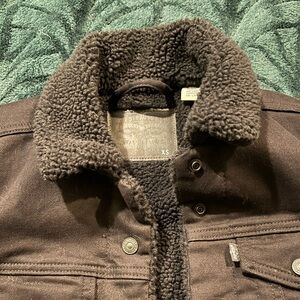 Levi's Black Sherpa-Lined Trucker Jacket
